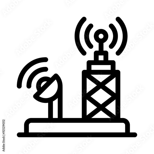 broadcasting line icon