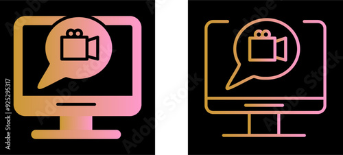 Video Communication Vector Icon