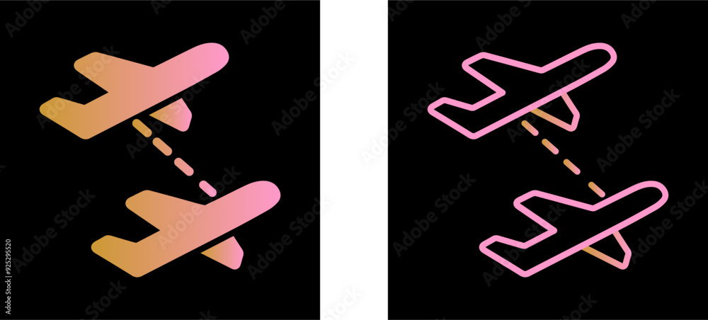 Multiple Flights Vector Icon Multiple Flights Vector Icon