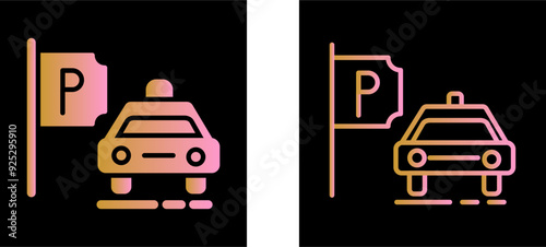 Taxi Stand Vector Icon