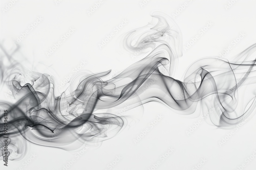 Black and white smoke billowing and swirling on a plain white backdrop, Produce a minimalist composition highlighting the texture of smoke Black and white smoke billowing and swirling on a plain white backdrop, Produce a minimalist composition highlighting the texture of smoke