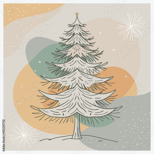 Majestic Spruce Tree Vector Illustration  Perfect for Nature-Themed Designs
