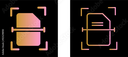Scanning Document Vector Icon