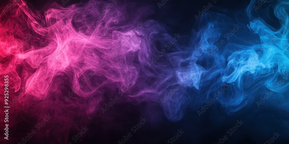 Fototapeta premium Abstract smoke on a dark background , ai