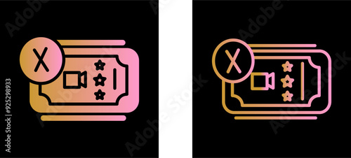 Cancel Ticket Vector Icon