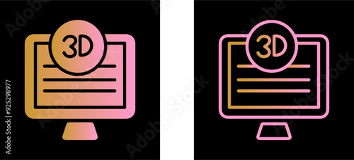 3D Quality Screen Vector Icon