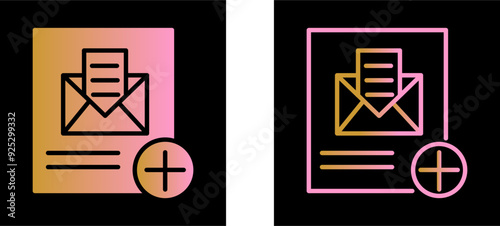 Add Mail Vector Icon