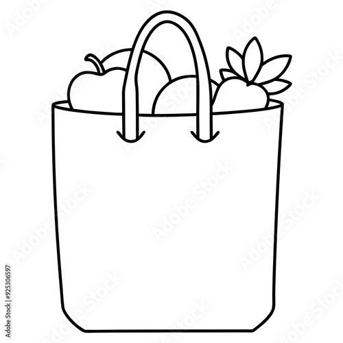 Shopping bag Shopping bag filled with fresh vegetables art vector illustrator filled with fresh vegetables art vector illustrator