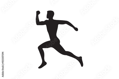 People in sports silhouette vector illustration, White background.