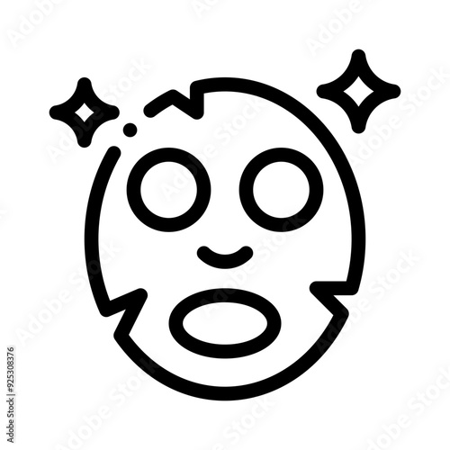 face mask line icon