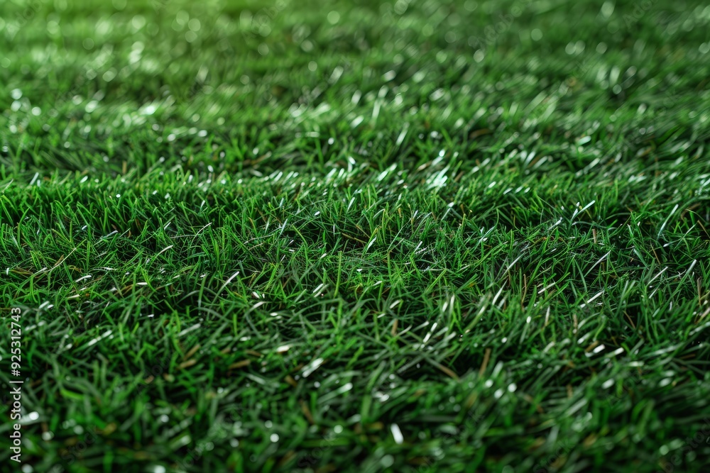 A detailed look at lush green grass covering the ground, Rich, emerald green grass carpeting the ground A detailed look at lush green grass covering the ground, Rich, emerald green grass carpeting the ground