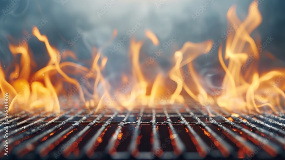 A grill with a lot of smoke coming out of it A grill with a lot of smoke coming out of it
