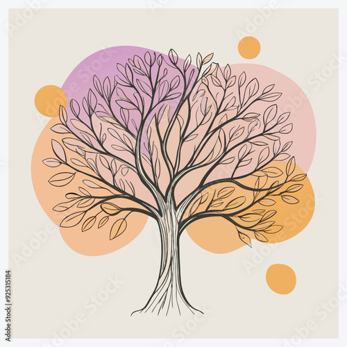 Ebony Vector  Elegant, Detailed Illustration of the Luxurious Ebony Tree