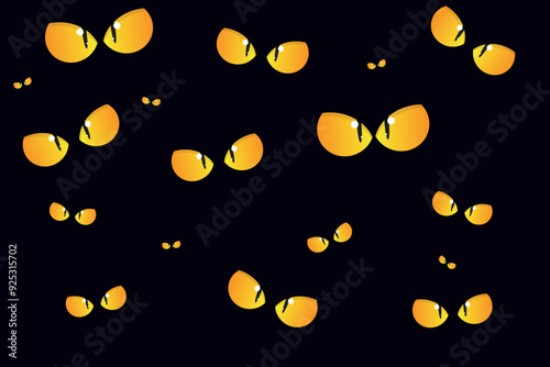 Background for halloween scary cat eyes pattern 