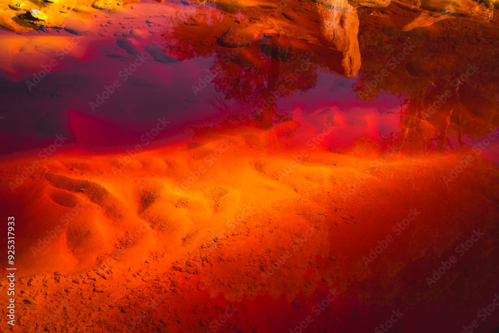 texturas y colores de la mina de hierro de RioTinto texturas y colores de la mina de hierro de RioTinto