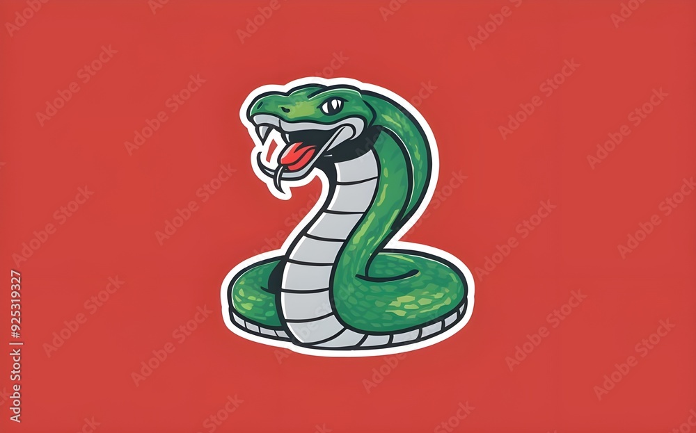 Naklejka premium Versatile Rattlesnake Mascot Illustrations Multiple Poses and Styles