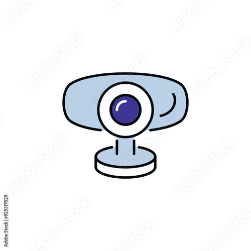 Webcam icon design with white background stock illustration