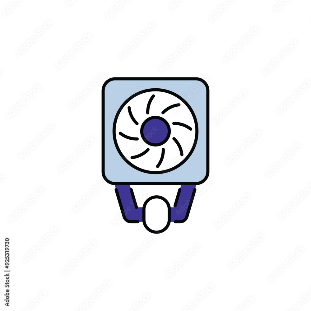 Naklejka premium Cooler icon design with white background stock illustration