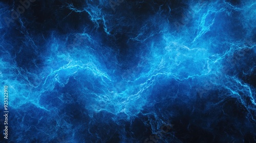 electric texture. blue lightning on dark sky background. Thunderbolt Background	