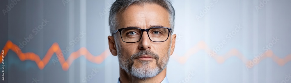 A confident middle-aged man with glasses, exuding professionalism and intelligence against a modern backdrop. A confident middle-aged man with glasses, exuding professionalism and intelligence against a modern backdrop.