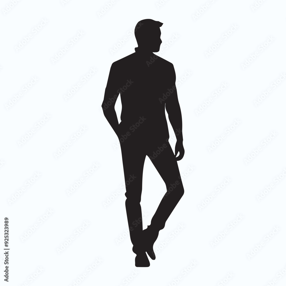 man Black silhouette man Black silhouette