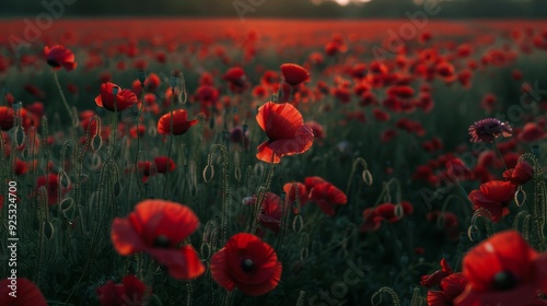 Stunning Red Poppy Field in Summer: Nature Photography