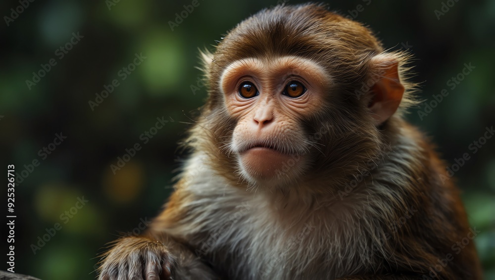 close up of a long macaque close up of a long macaque