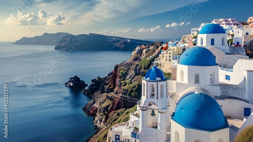 Santorini Greece: Blue Domes and Whitewashed Houses
