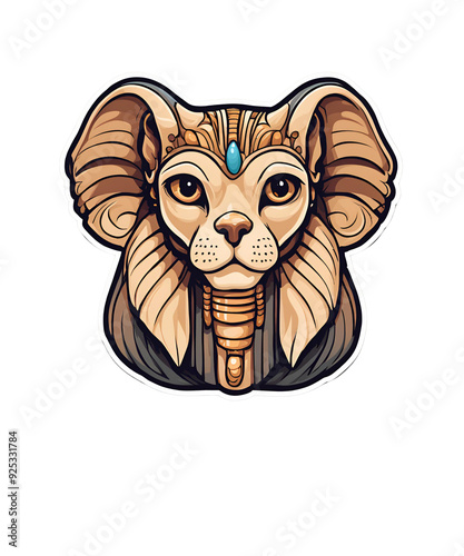 Sphynx Katzen Sticker Pharao Statue photo