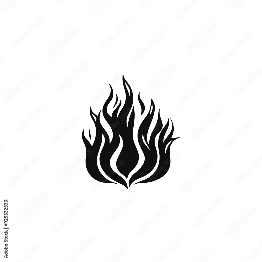 Simple and minimalist fire logo Simple and minimalist fire logo