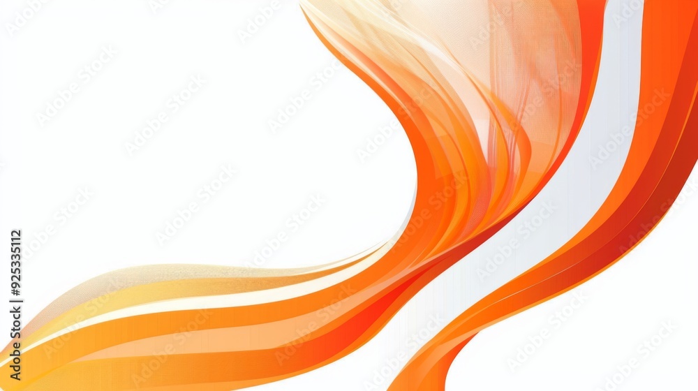 Line Orrange Upper White background, orange gradient color in the upper right corner of ...
