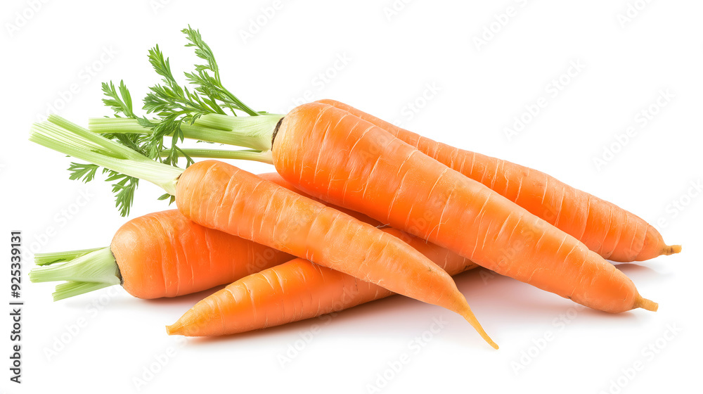 Fresh Organic Carrots Isolated on White Background Fresh Organic Carrots Isolated on White Background