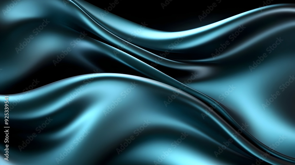 Obraz premium A smooth, flowing texture in shades of blue, creating a serene visual effect.