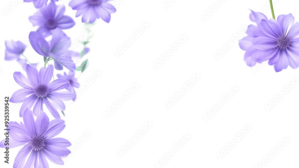 Delicate Lavender Flowers Border on a Transparent Background Generative AI Delicate Lavender Flowers Border on a Transparent Background Generative AI