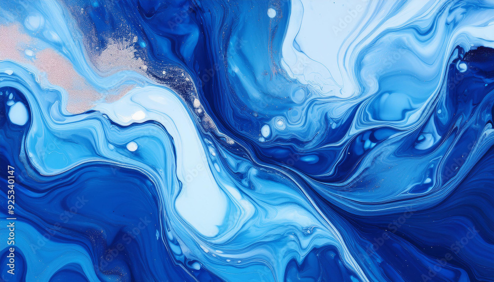 Abstract creative art with blue liquid flow. Modern contemporary artwork. Fluid acrylic painting. Abstract creative art with blue liquid flow. Modern contemporary artwork. Fluid acrylic painting.