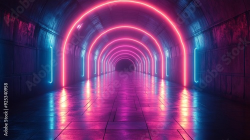 Neon tunnel - generative ai