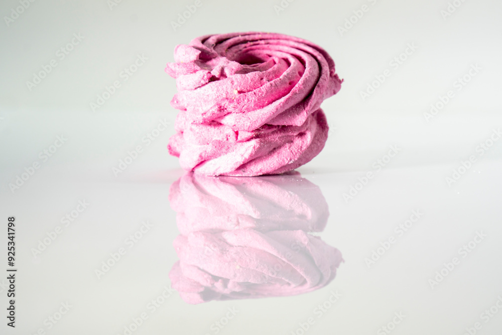 Sweet dessert zephyr. Marshmallows isolated on white background Sweet dessert zephyr. Marshmallows isolated on white background
