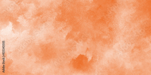 Old orange or pink paper parchment banner with distressed vintage grunge texture, Abstract paper Background Texture Pattern with orange color, Heavily Mixed Wall Art watercolor texture.