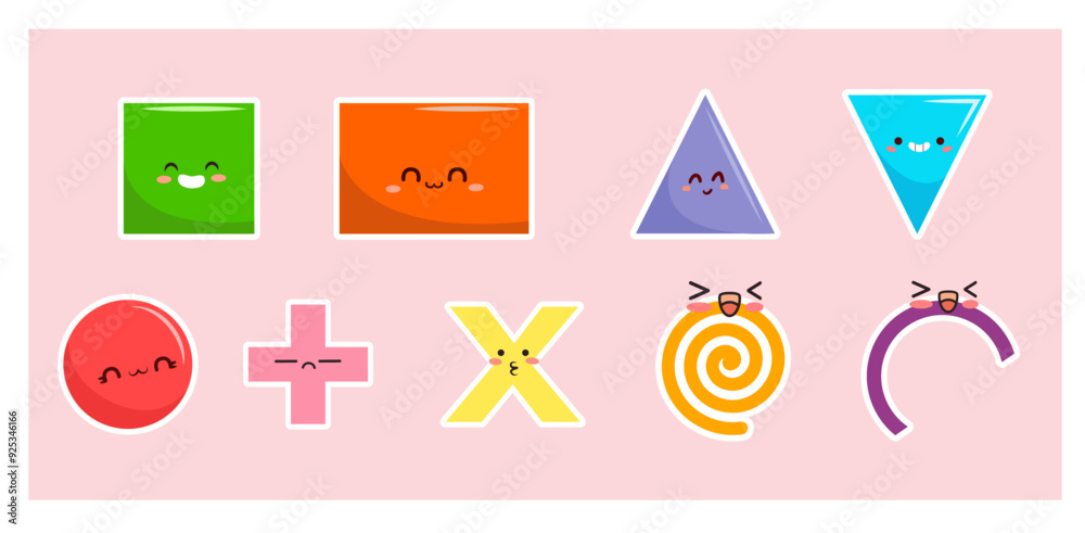 illustration of icons for shape vector set illustration of icons for shape vector set
