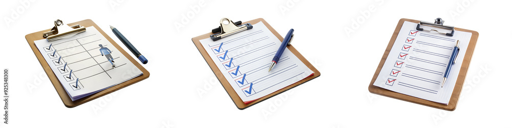 PNG set of checklist clipboards and pens transparent PNG set of checklist clipboards and pens transparent