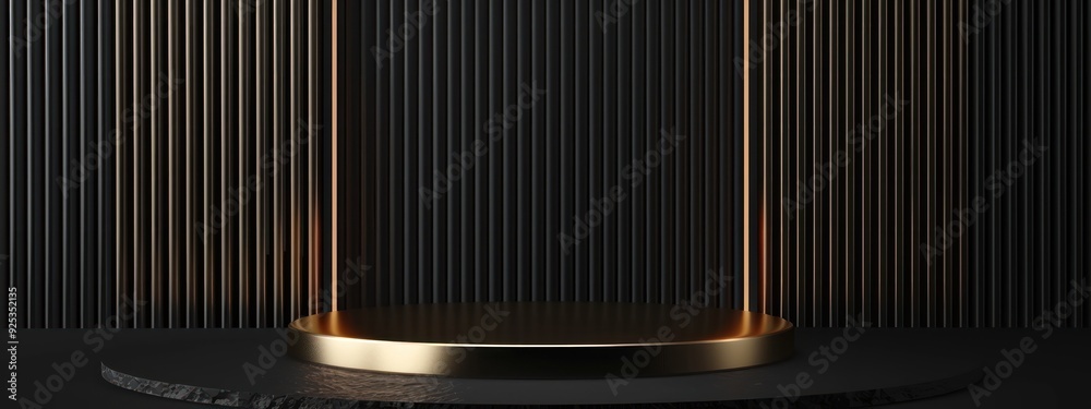 Gold and Black Minimalist Product Display Gold and Black Minimalist Product Display