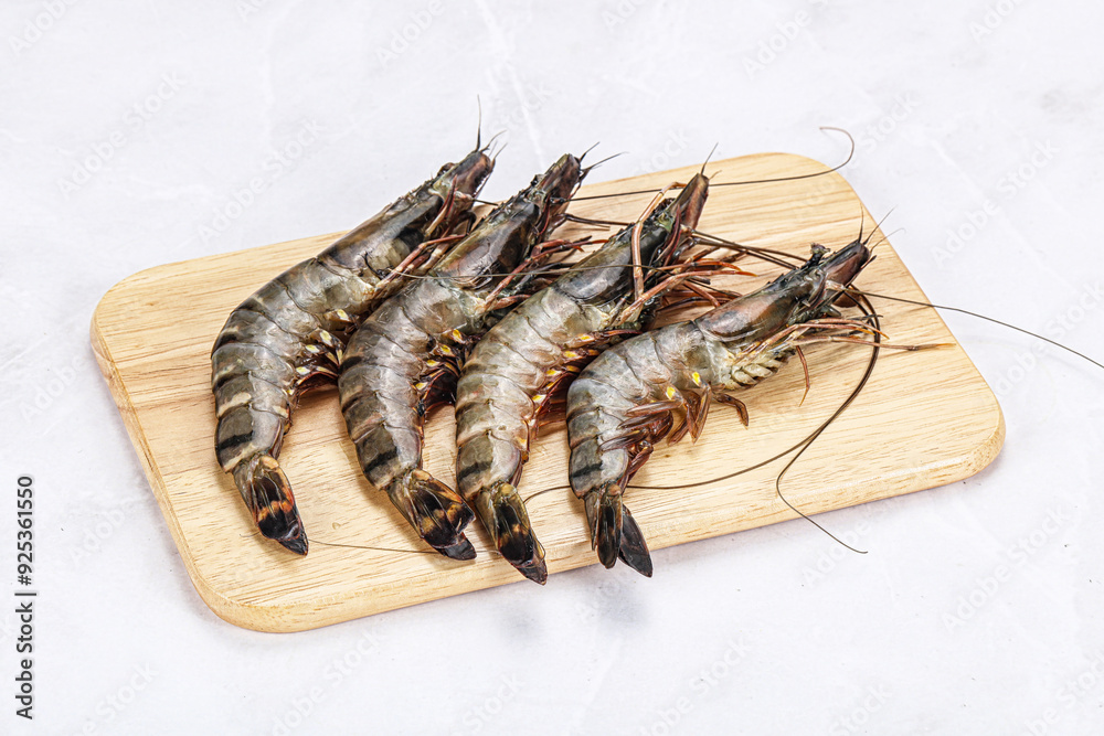 Raw tiger prawn for cooking