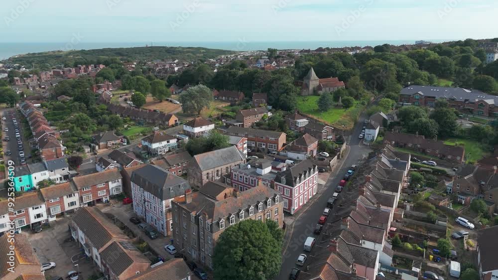 A tranquil look from the above on a 12th-century Anglican church - Saint Michael and All Angels Church, Newhaven, UK A tranquil look from the above on a 12th-century Anglican church - Saint Michael and All Angels Church, Newhaven, UK