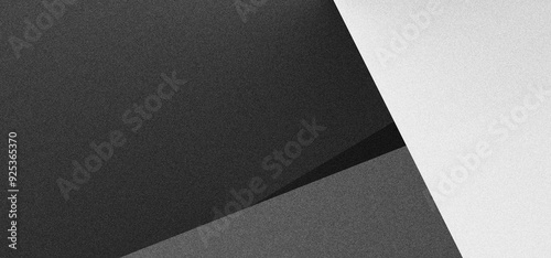  Black white grainy background, monochrome gray noisy texture dark grunge banner, header poster cover backdrop design photo