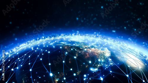 A picture of a planet with the text  internet  on the bottom, earth in space, earth and space, earth with space
