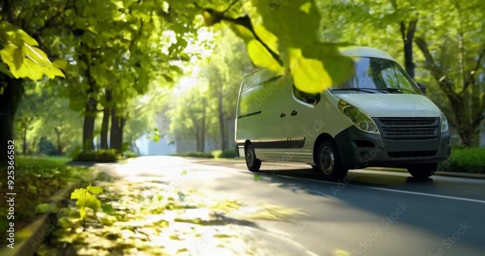 green sustainable eco friendly delivery truck van, carbon neutral ...