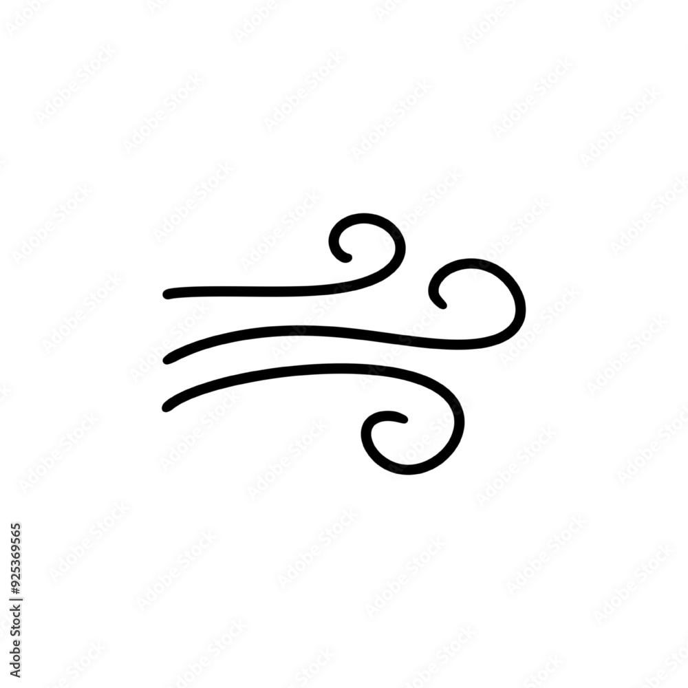 Blowing wind line icon. Windy weather symbol. Windy blow, Wind icon trendy design template, Editable stroke. Vector, wind motion, air blow, swirl element. air motion, smoke flow art, abstract line. Blowing wind line icon. Windy weather symbol. Windy blow, Wind icon trendy design template, Editable stroke. Vector, wind motion, air blow, swirl element. air motion, smoke flow art, abstract line.
