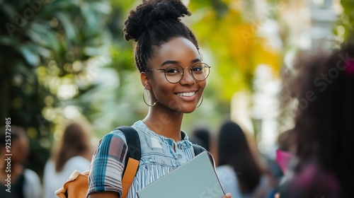 A student at a campus event blends social life with academics, building connections and skills.