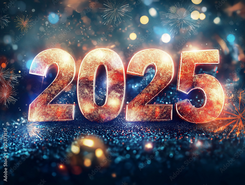 New Year themed banner with the text New Year themed banner with the text