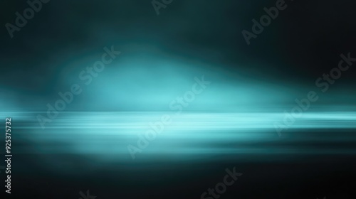 Teal And Black Gradient. Blurred Corporate Presentation Background